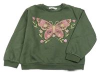 Khaki mikina s motýlkom C&A