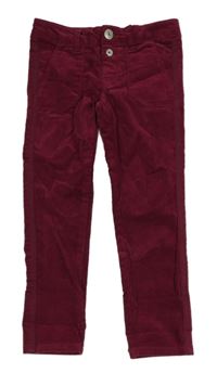 Vínové skinny manšestráky okaidi