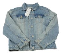 Nové - světlemodrá riflová bunda s kapsami kiabi