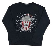 Tmavomodrá ľahká mikina s popcornem Name it