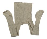 Béžové melírované punčocháče H&M