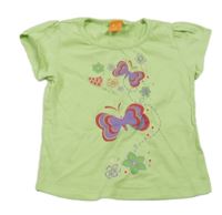 Zelené tričko s motýlky 