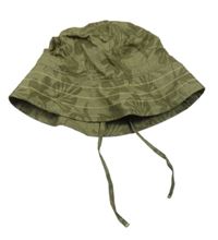 Khaki plátěný klobouk s listy mexx