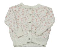 Biely kvetovaný ľahký prepínaci sveter Early Days