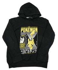Čierna ľahká mikina s Pikachu a kapucňou