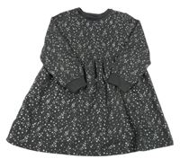 Tmavošedo-strieborné teplákové šaty s hviezdičkami F&F