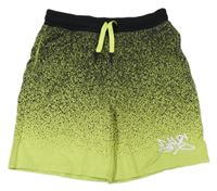 Zeleno-čierne vzorované teplákové kraťasy H&M