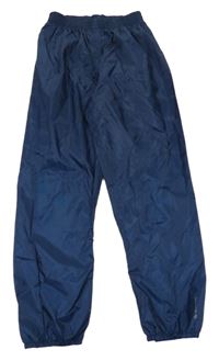 Tmavomodré šušťákové nepromokavé nohavice Decathlon