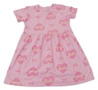 Ružové šaty s nápisy - Barbie H&M