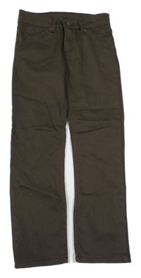 Tmavozelené skinny nohavice