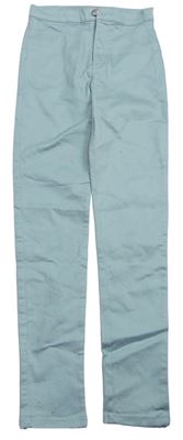 Svetlozelené plátenné skinny nohavice zn. H&M
