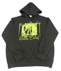 Antracitová mikina s potiskem a kapucí - Billie Eilish H&M