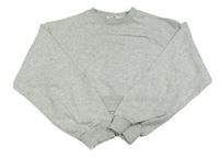 Sivá melírovaná crop mikina zn. H&M