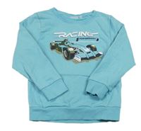 Svetlomodrá mikina s formulou a nápismi Name it