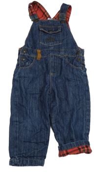 Tmavomodré laclové podšité rifle 