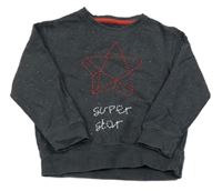 Antracitová melírovaná mikina s hviezdou Next