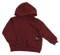 Vínová mikina s kapucňou Zara