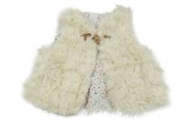 Smotanová kožušinová podšitá vesta C&A