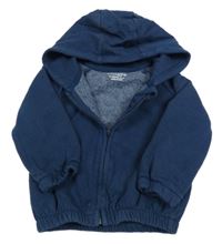 Tmavomodrá propínací mikina s kapucí Primark