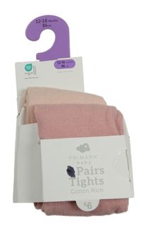 Nové - 2set - 2x Růžové punčocháče Primark