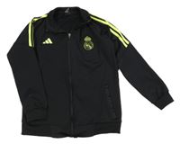 Černo-neonově žlutá propínací sportovní mikina Adidas