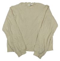 Béžový rebrovaný crop sveter H&M
