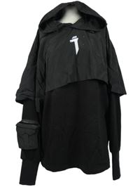 Pánská černá běžecká bundomikina s kapucňou