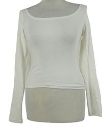 Dámské bílé crop triko H&M