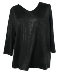 Dámské černé třpytivé úpletové triko Christian Berg 