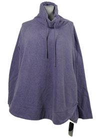 Nové - Dámská fialová fleecová mikina s komínovým límcem Dunnes vel. 54