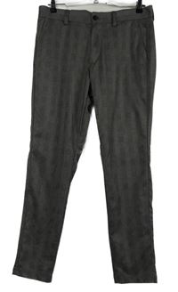 Nové - Pánske sivé kockované slim nohavice Jack & Jones vel. 32/32