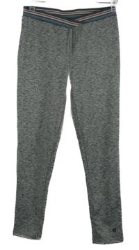 Dámske sivé melírované športové legíny