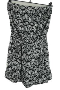 Dámsky čierno-biely vzorovaný letný overal H&M