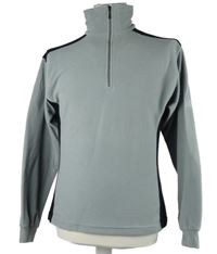 Pánská šedo-černá fleecová funkční mikina Mammut