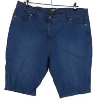 Dámské modré elastické riflové dlouhé kraťasy Studio 