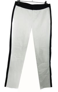 Dámské bílo-černé plátěné chino kalhoty Gate 