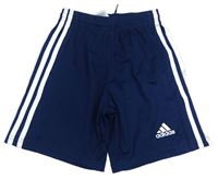 Tmavomodré sportovní kraťasy s logem Adidas