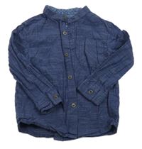 Tmavomodrá pruhovaná košeľa Rebel