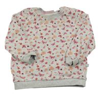 Svetlosivá kvetinová mikina s motýlikmi Liegelind