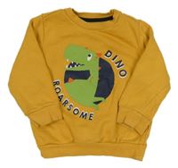 Horčicová mikina s dinem F&F