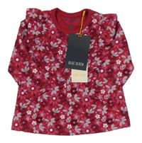 Nové - vínová květinová tunika s ježky Blue seven