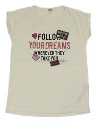 Bílé tričko s nápisem Y.F.K.