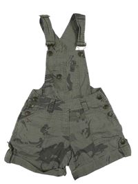 Khaki army laclové kraťasy