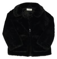 Černá kožešinová zateplená bunda H&M