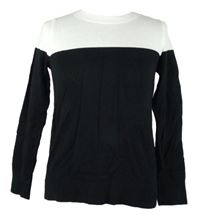 Dámský černo-bílý lehký svetr White Label