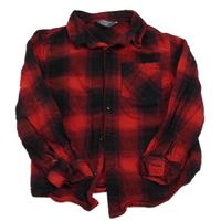 Červeno-černá kostkovaná košile Primark