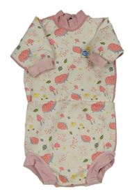 Smetanovo-světlerůžový neopren s ježečky a muchomůrkami Splash About