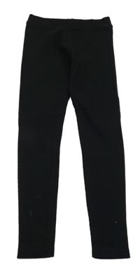 Čierne rebrované legíny Destination