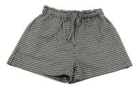 Čierno-biele vzorované úpletové kraťasy Next