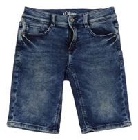 Tmavomodré teplákovo/riflové kraťasy S. Oliver